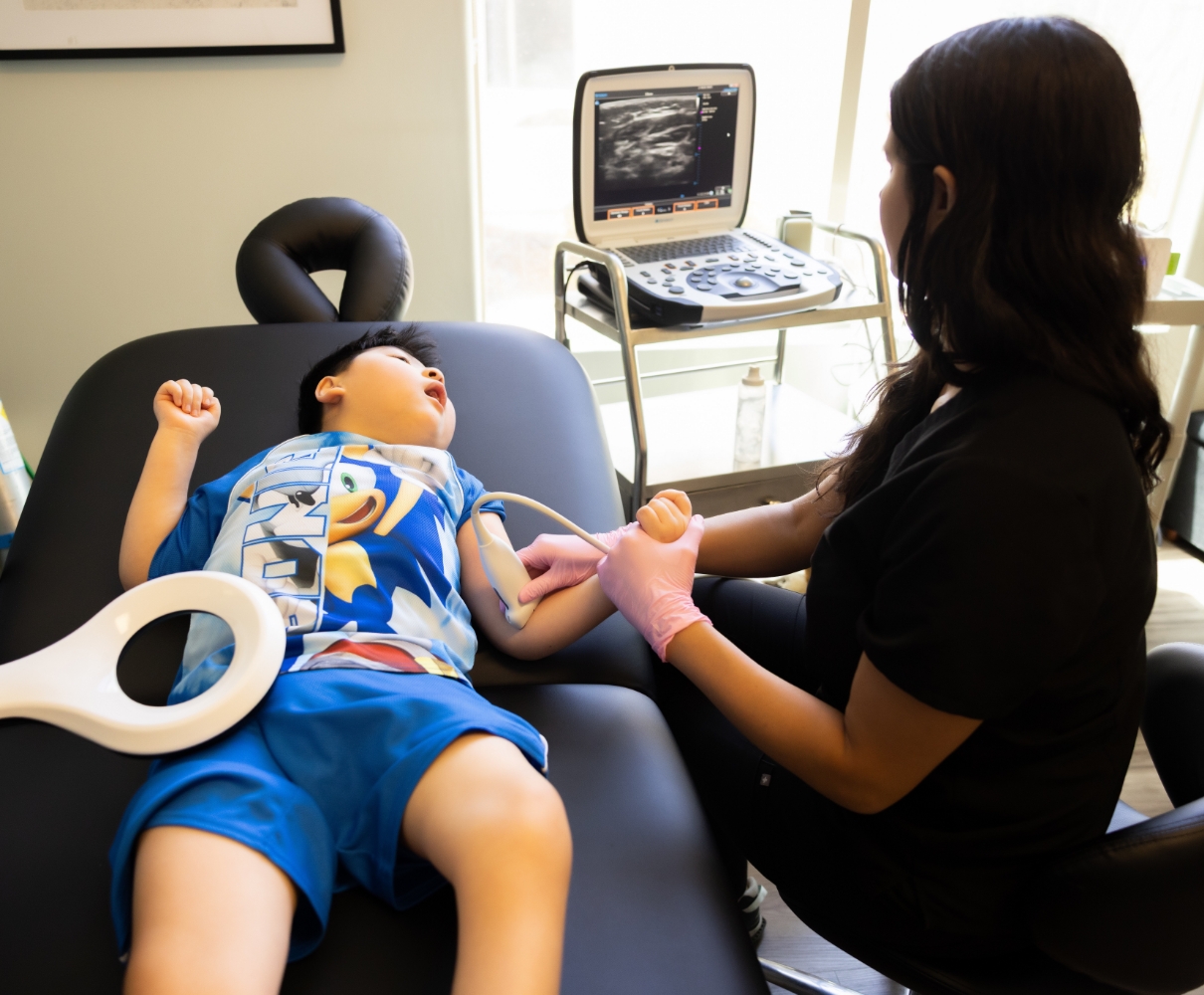 Dr. taking an ultrasound